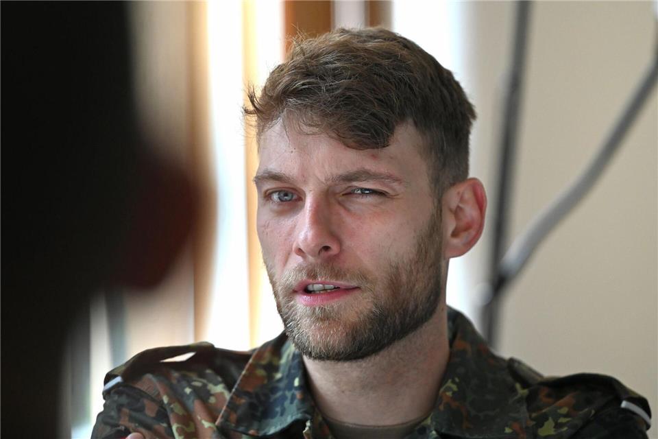 Musiker Jan-Ole Meyerdierks, Oberstabsgefreiter der Bundeswehr.Elisa Schu/dpa
