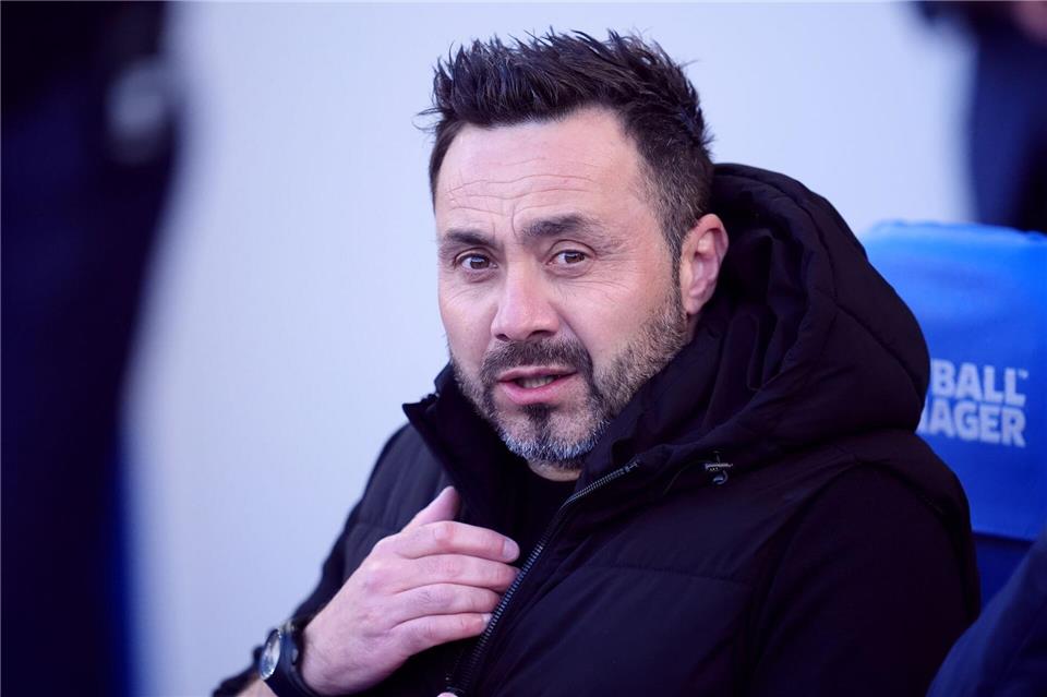 Muss in Marseille gehen: Trainer Roberto De Zerbi. (Archivbild)Adam Davy/PA Wire/dpa