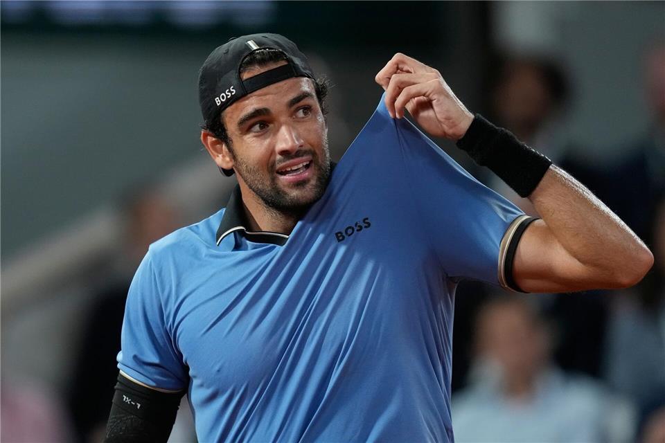 Musste aufgeben: Matteo Berrettini.Christophe Ena/AP/dpa