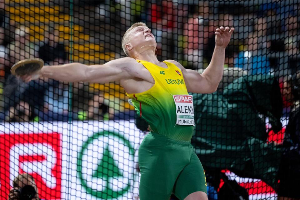 Mykolas Alekna kommt nach seinem großen Wurf am 1. Juni nach Dresden.Sven Hoppe/dpa