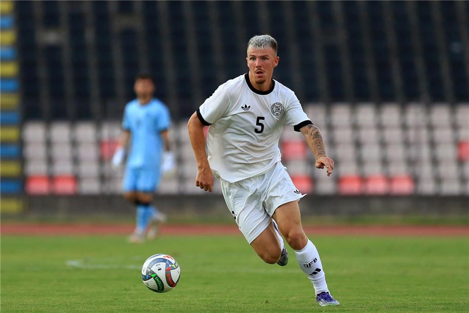 Nach Verletzung zurück im Team: Finn Jeltsch vom VfB Stuttgart. (Archivfoto)Nderim Kaceli/dpa