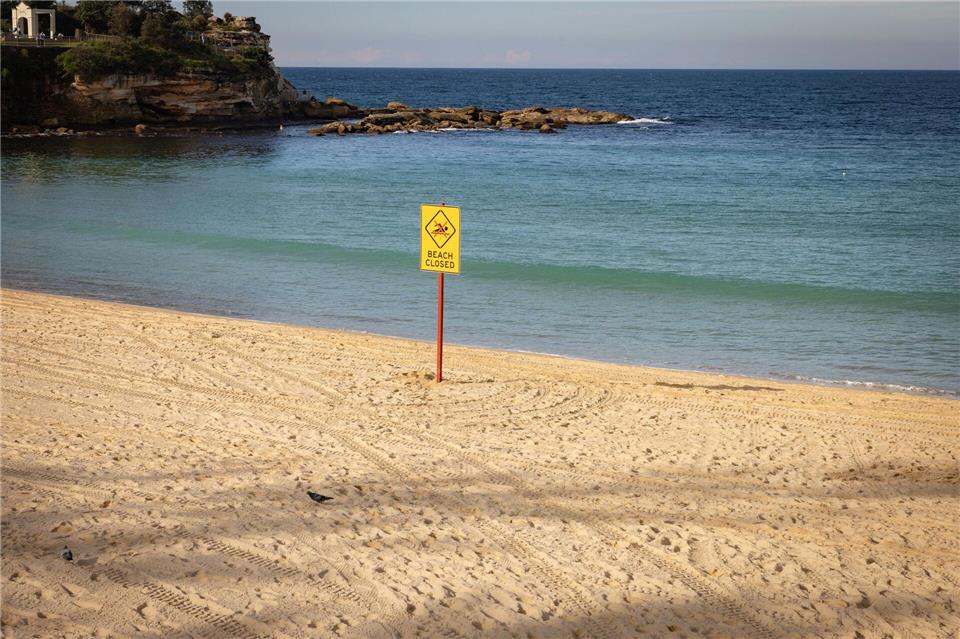 Nach dem Hai-Angriff wurde der betroffene Strand aus Sicherheitsgründen geschlossen.Nadir Kinani/AAP/dpa