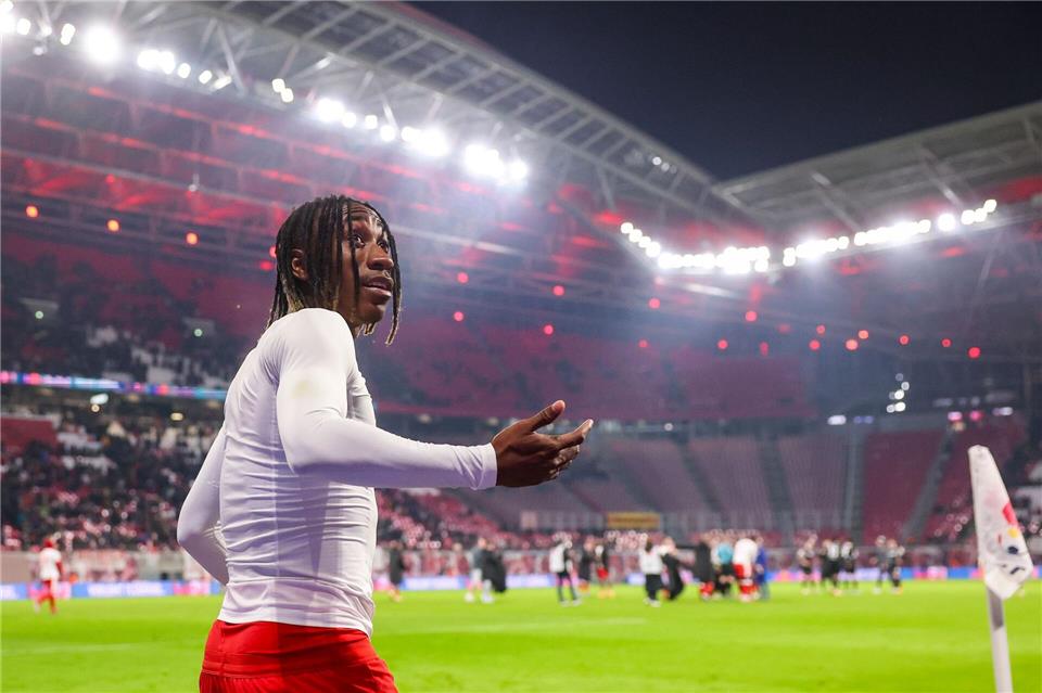 Nach dem Kurzeinsatz gegen Freiburg wird Yan Diomande gegen die Bayern wohl in der Startelf stehen.Jan Woitas/dpa