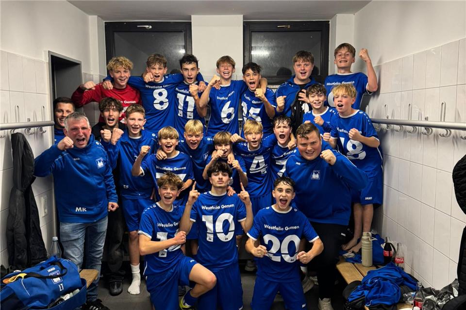 Gemens C-Junioren düpieren den Landesliga-Primus Nach dem Pokaltriumph gegen Erkenschwick hatten die Gemener C-Junioren allen Grund zum Jubel.