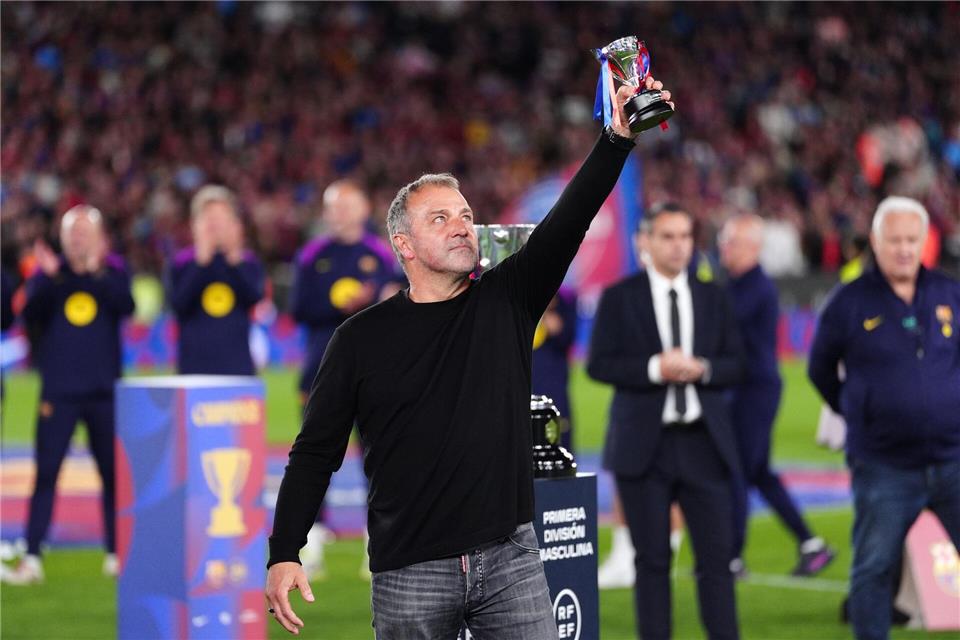 Nach dem Titelgewinn hat Barça diese Saison noch ein wichtiges Ziel.Joan Mateu Parra/AP/dpa