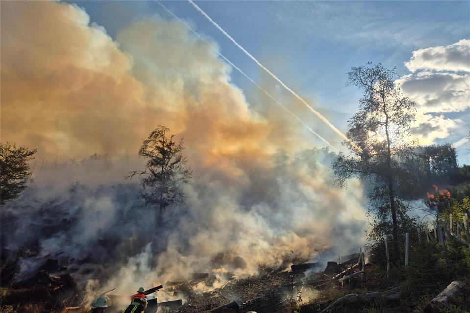 Nach dem größeren Waldbrand im Kreis St. Wendel hat sich die Lage laut Feuerwehr beruhigt. (Archivbild)Florian Blaes/dpa