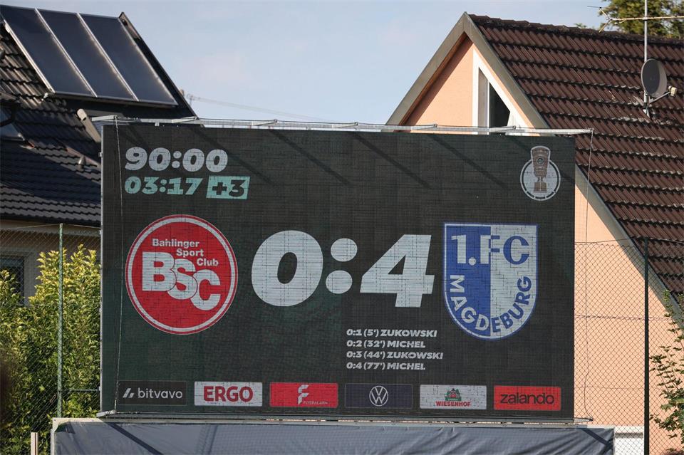 Nach dem klaren Erfolg des 1. FC Magdeburg in Bahlingen in der 1. Runde des DFB-Pokals treten die Magdeburger nun zur besten Sendezeit in der 2. Runde beim FC Bayern München an. (Archivbild)Philipp von Ditfurth/dpa
