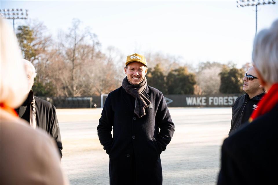 Nach der WM-Auslosung war Julian Nagelsmann schon in Winston-Salem. (Archivbild)-/Wake Forest Athletics/DFB/dpa