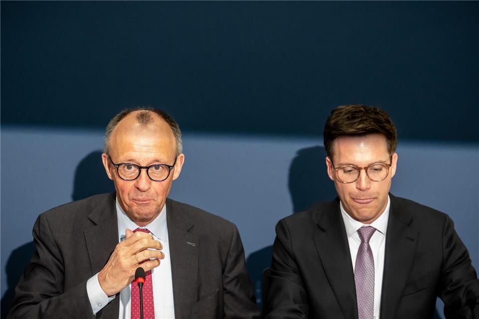 Nach der Wahl: Merz und HagelMichael Kappeler/dpa