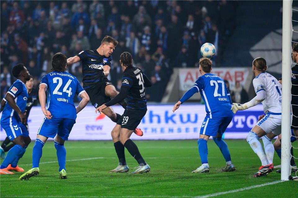 Nach einer Ecke kassierte der FCM das 1:2.Hendrik Schmidt/dpa
