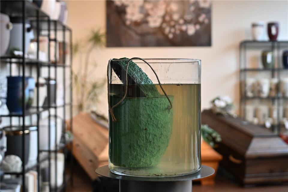 Nach fast einer Woche im Wasser ist die Urne nur weich und rissig geworden (Archivbild)Harald Tittel/dpa