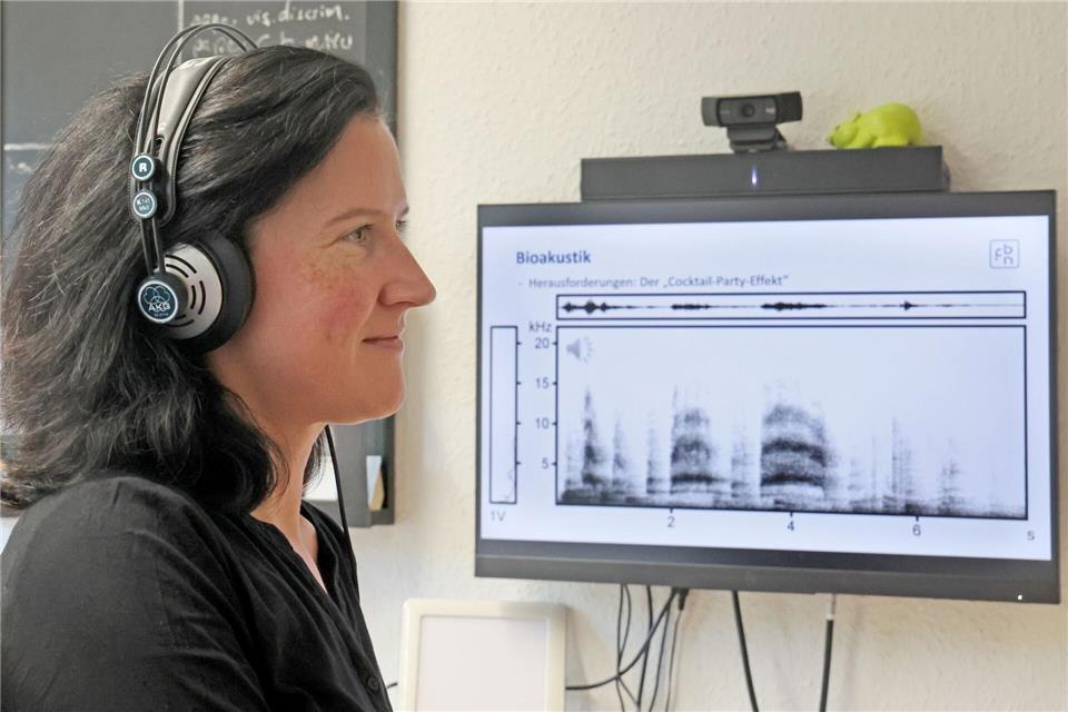 KI geht in die Schweinesprachschule - für mehr Tierwohl Nach langjähriger Arbeit zu dem Thema kann Verhaltensforscherin Sandra Düpjan Schweinelaute vergleichsweise zuverlässig interpretieren. Bernd Wüstneck/dpa