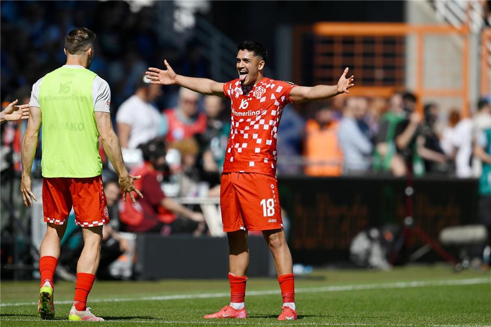 Nadiem Amiri will mit Mainz in den Europapokal einziehen.Anke Waelischmiller/dpa
