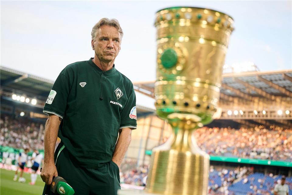 Nächste Niederlage für Werders neuen Trainer Horst Steffen. Bernd Thissen/dpa