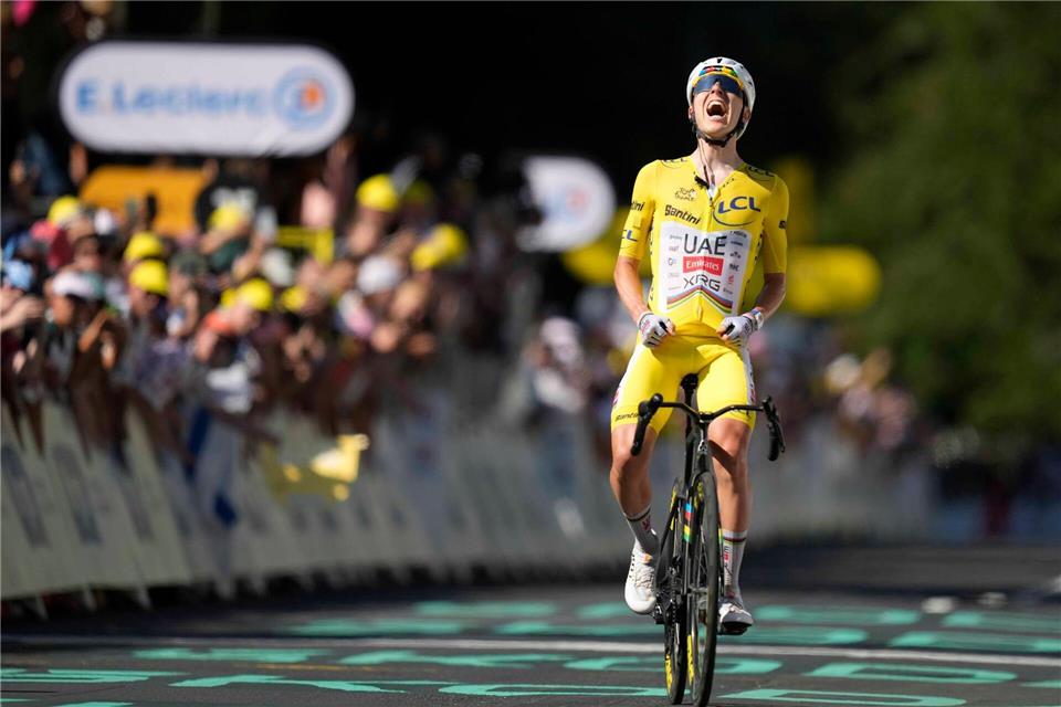 Nächster Etappensieg bei der Tour de France für Ausnahmekönner Pogacar.Mosa’ab Elshamy/AP/dpa