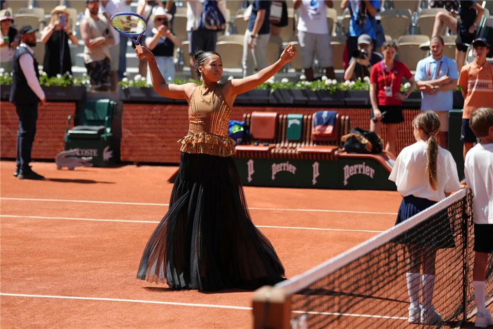 Naomi Osaka sorgte mal wieder für einen Hingucker.Aurelien Morissard/AP/dpa