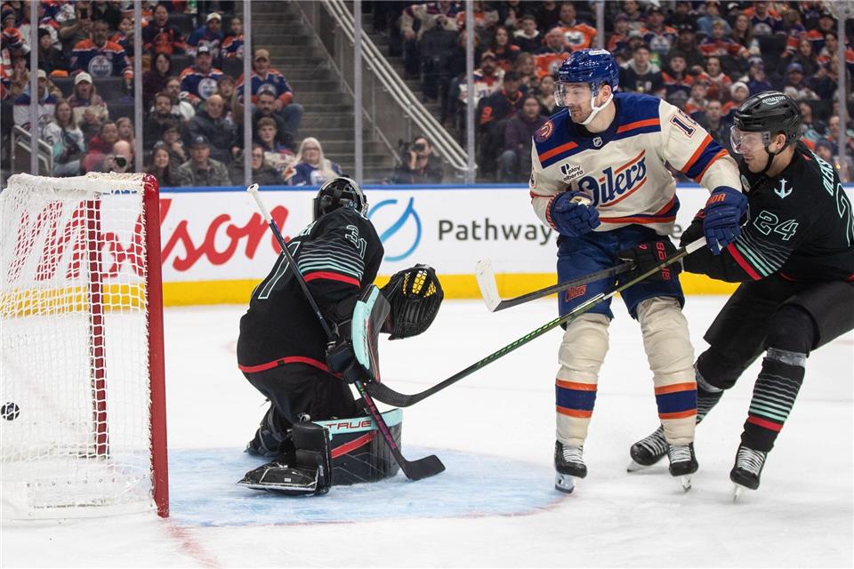 Nationalkeeper Grubauer war mit Seattle gegen Draisaitls Edmonton Oilers chancenlosJASON FRANSON/The Canadian Press/dpa
