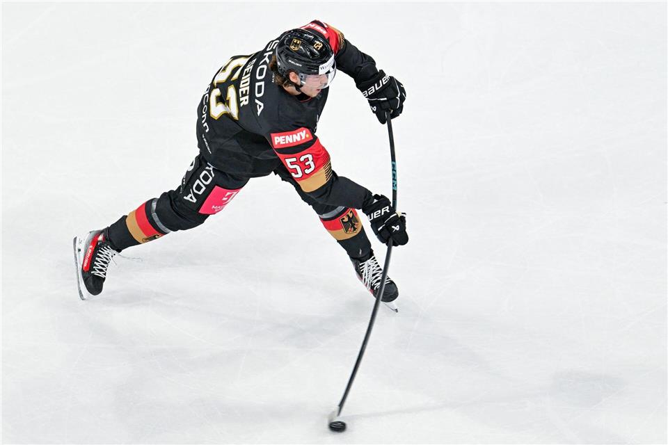 Nationalmannschaftskapitän Moritz Seider scheint bereit für die Eishockey-WM.Uwe Anspach/dpa