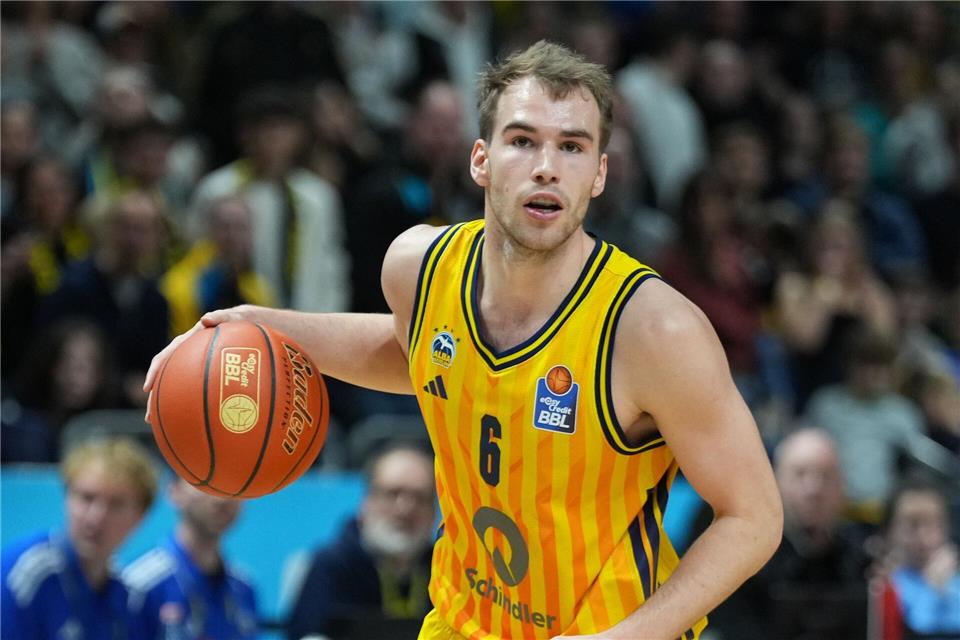 Nationalspieler Malte Delow war bester Alba-Schütze in Braunschweig. (Archivbild)Soeren Stache/dpa