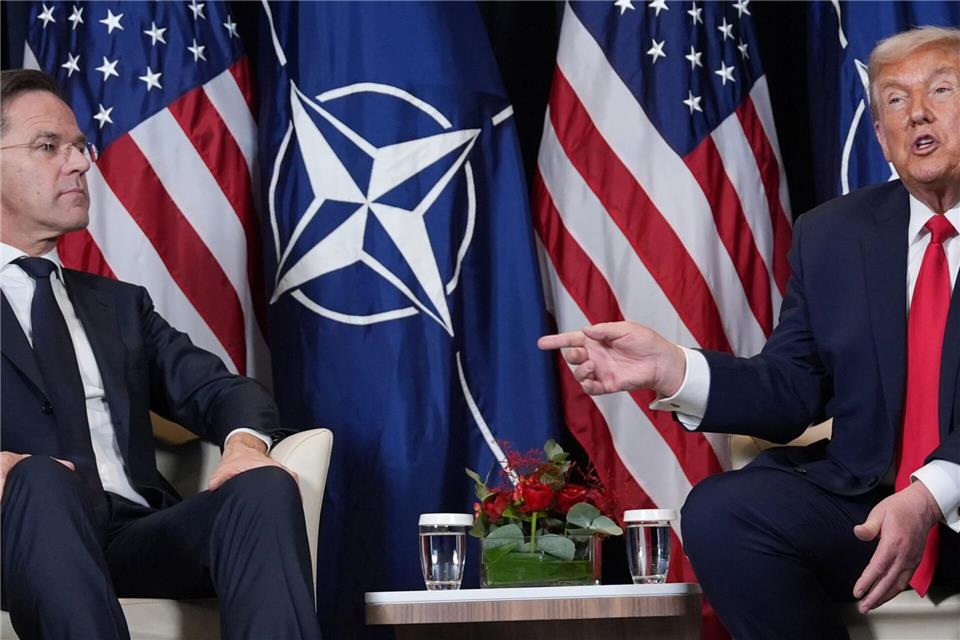 Nato-Generalsekretär Mark Rutte trifft am heutigen Mittwoch auf US-Präsident Trump. (Archivfoto)Evan Vucci/AP/dpa