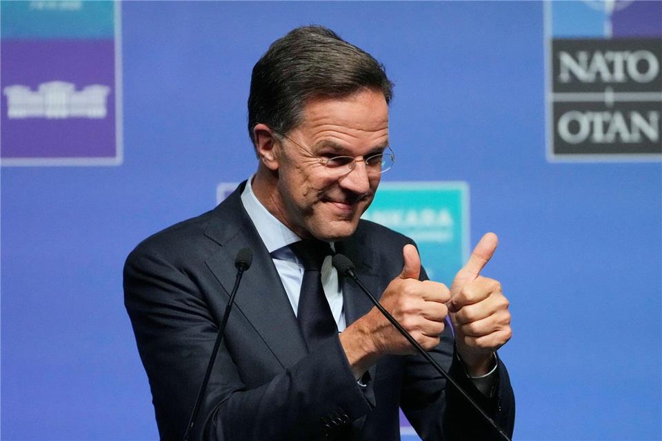 Nato-Generalsekretär Mark Rutte verbreitet vor dem Nato-Gipfel Optimismus.Hussein Malla/AP/dpa
