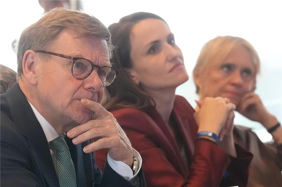 Neben Bundesaußenminister Johann Wadephul nahm an der Kiel Security Conferenze unter anderem auch die rumänische Außenministerin  Oana-Silvia Țoiu teil.Marcus Brandt/dpa