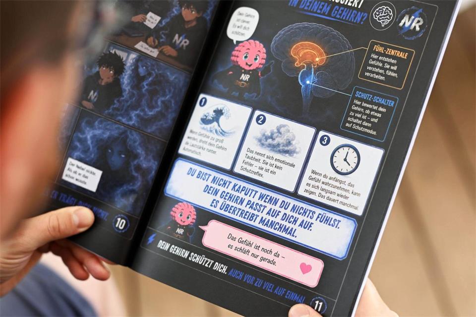 Neben Comics gibt es in dem Buch auch Übungen, damit die Leser ihre eigenen Gefühle verstehen lernen. Uli Deck/dpa