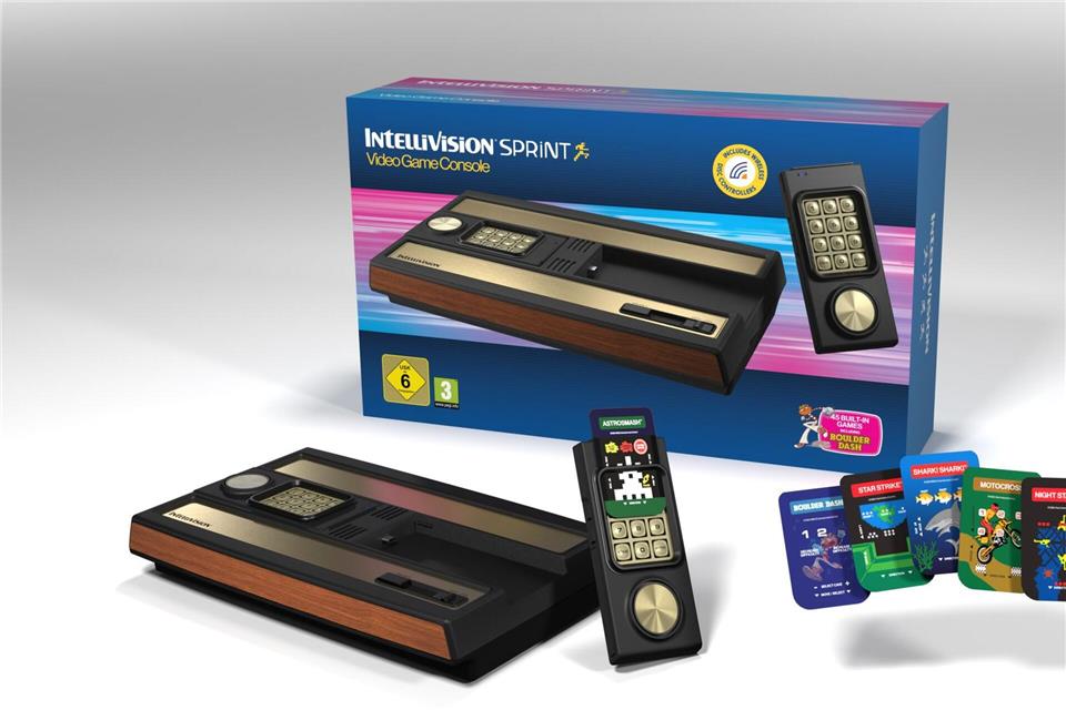 Neu, kleiner - Holz gibt es noch: Die Konsole Intellivision kommt als Retro-Neuauflage zurück.Intellivision Sprint/Plaion/dpa-tmn