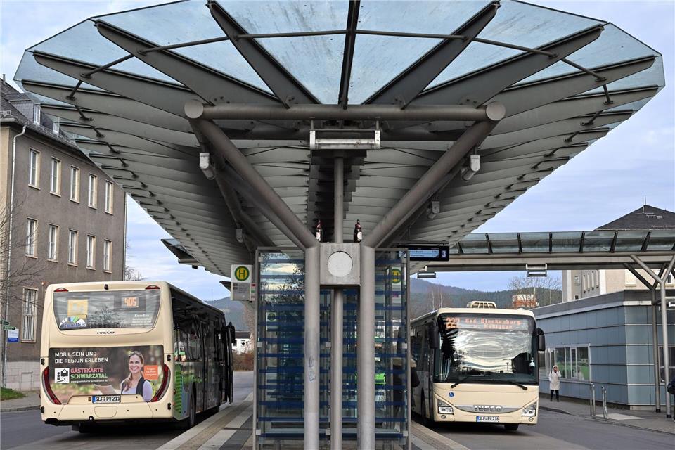 Neues Angebot in den Kreisen Saalfeld-Rudolstadt und Saale-Orla: Dort gibt es künftig auch Rufbusse.Martin Schutt/dpa