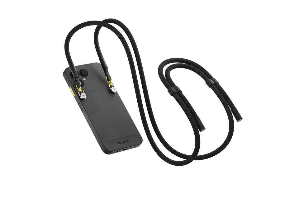 Fairphone 6 kommt mit cleverem Zubehör und Detox-Schalter Neues Gadget: Fairphone bietet nun auch ein Umhängeband für sein neues Smartphone.Fairphone/dpa-tmn