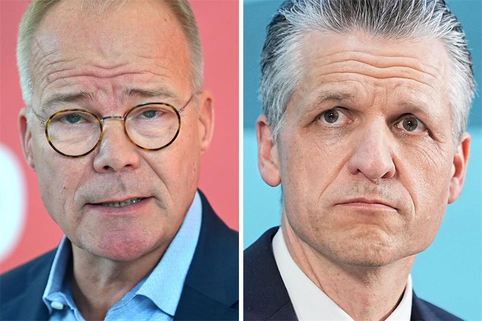 Neues Pendant von SPD-Fraktionschef Miersch bei der Union ist Thorsten Frei (rechts). (Archivbilder)Elisa Schu/dpa