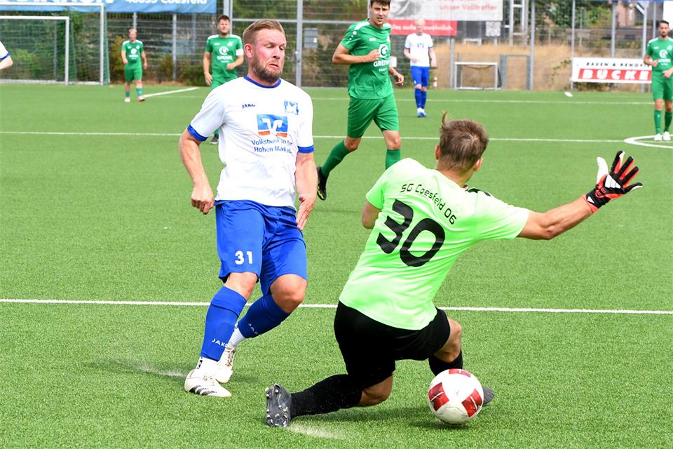 Neuzugang von DJK Rhede: Kevin van Klaveren traf für Westfalia Gemen II im letzten Testspiel bei der SG Coesfeld 06 II.