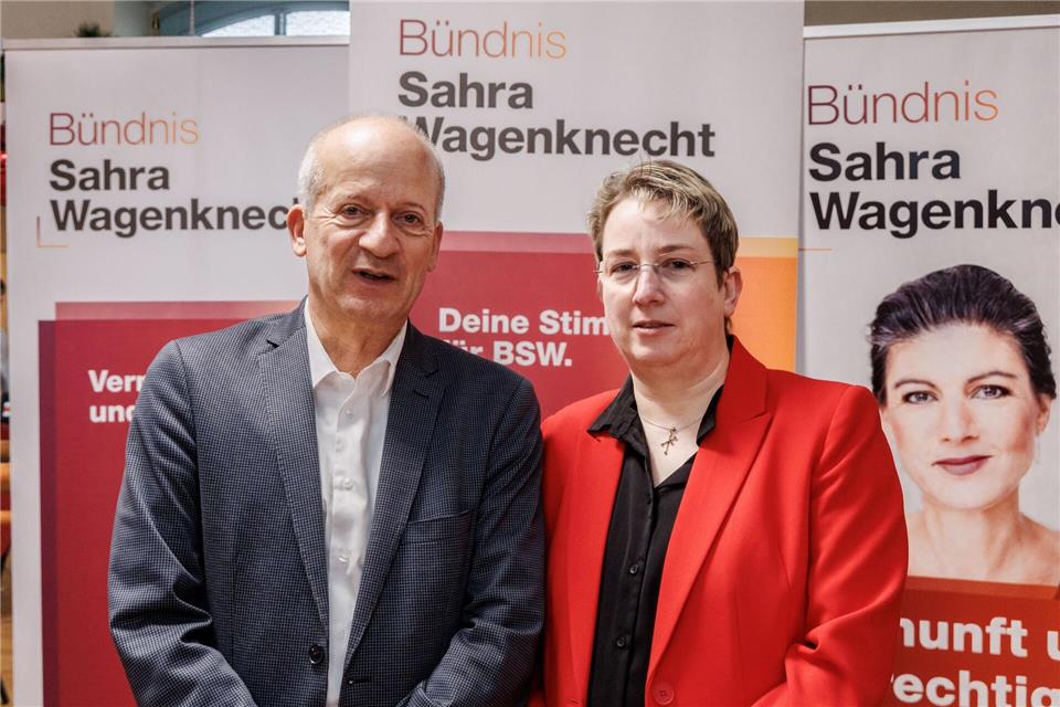 Nicht einmal ein Jahr lang waren Friedrich Straetmanns und Melanie Dango Vorsitzende des Bündnis Sahra Wagenknecht (BSW) in Mecklenburg-Vorpommern. (Archivbild)Markus Scholz/dpa