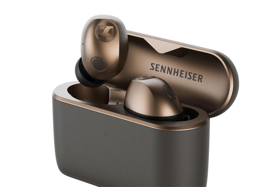 Nicht nur in Weiß-Silber: Sennheiser bietet die TW etwa auch in der Farbvariante Copper an.Sennheiser/dpa-tmn