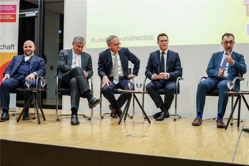 Nicht zum ersten Mal standen sich die Spitzenkandidaten vor der Landtagswahl Frage und Antwort. (Archivbild) Christoph Schmidt/dpa