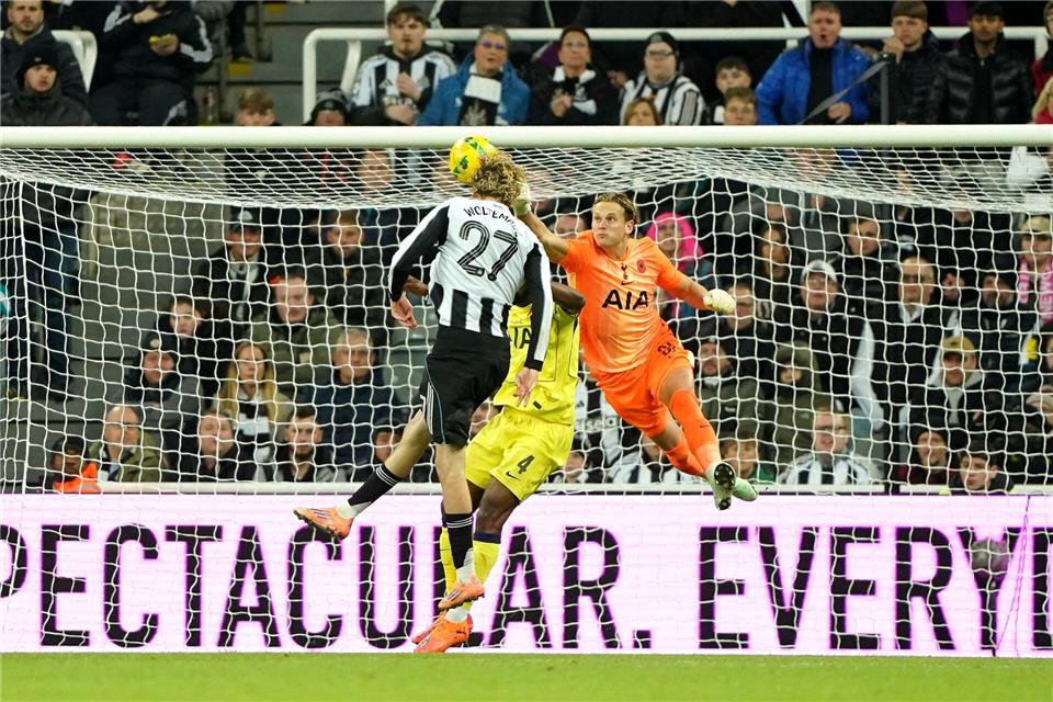 Nick Woltemade erzielte im Liga-Cup das 2:0 für Newcastle gegen Tottenham.Owen Humphreys/PA Wire/dpa