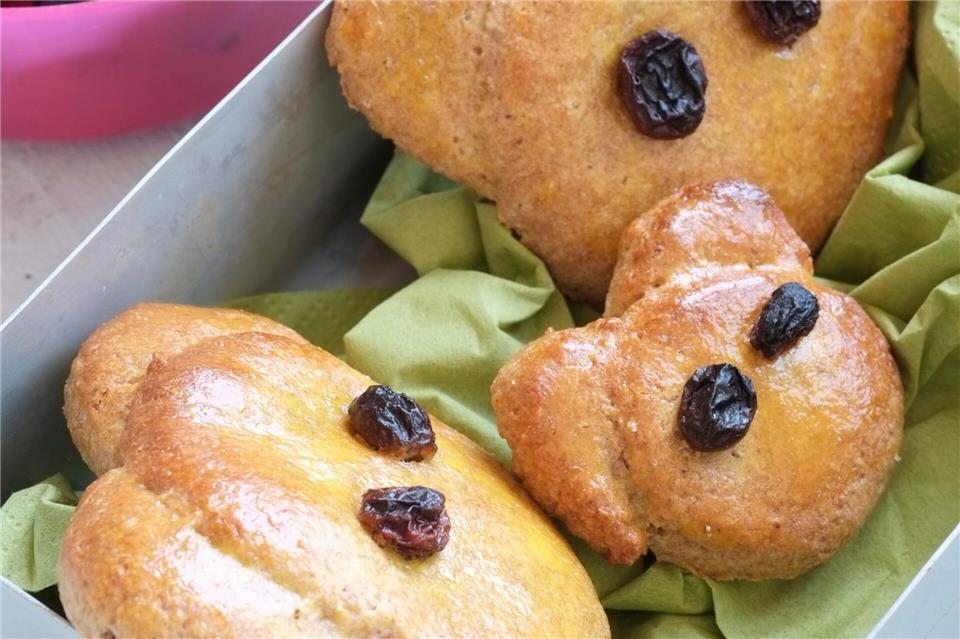 Niedlicher Bären-Happen: Quark-Öl-Bärchen aus Vollkornmehl sind eine Alternative, wenn’s mal ein süßer Pausensnack sein soll.Verbraucherzentrale NRW e. V./dpa-tmn
