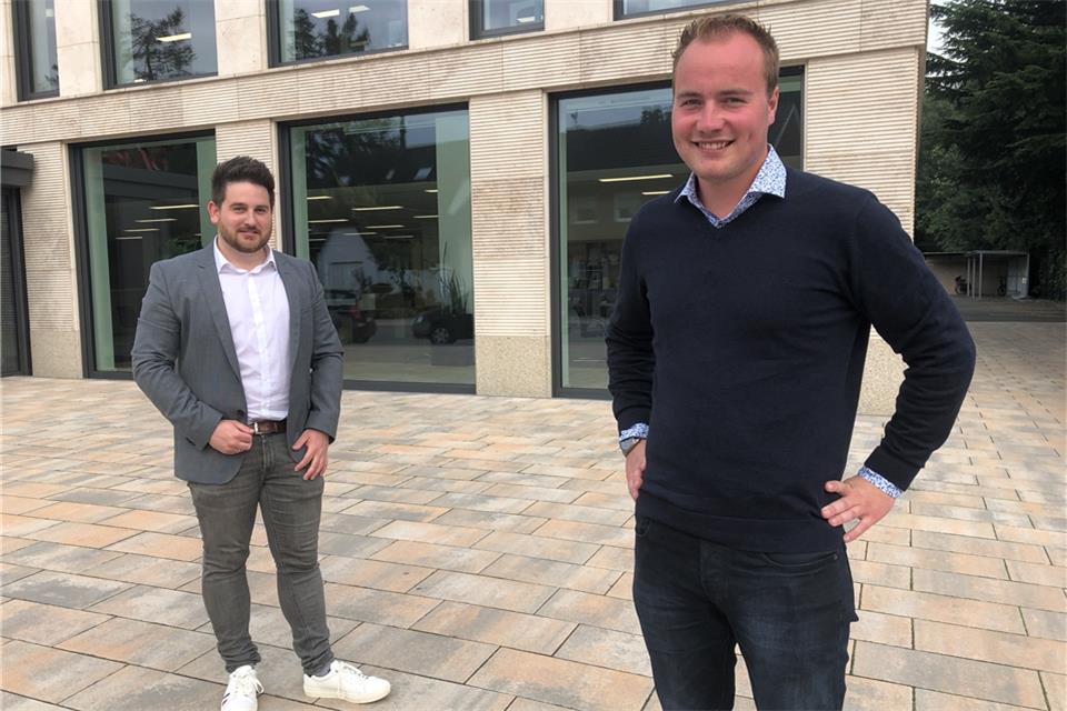 Niklas Wolter (22, rechts) ist Spitzenkandidat der Borkener FDP, David Strauch (31) steht auf Listenplatz drei.