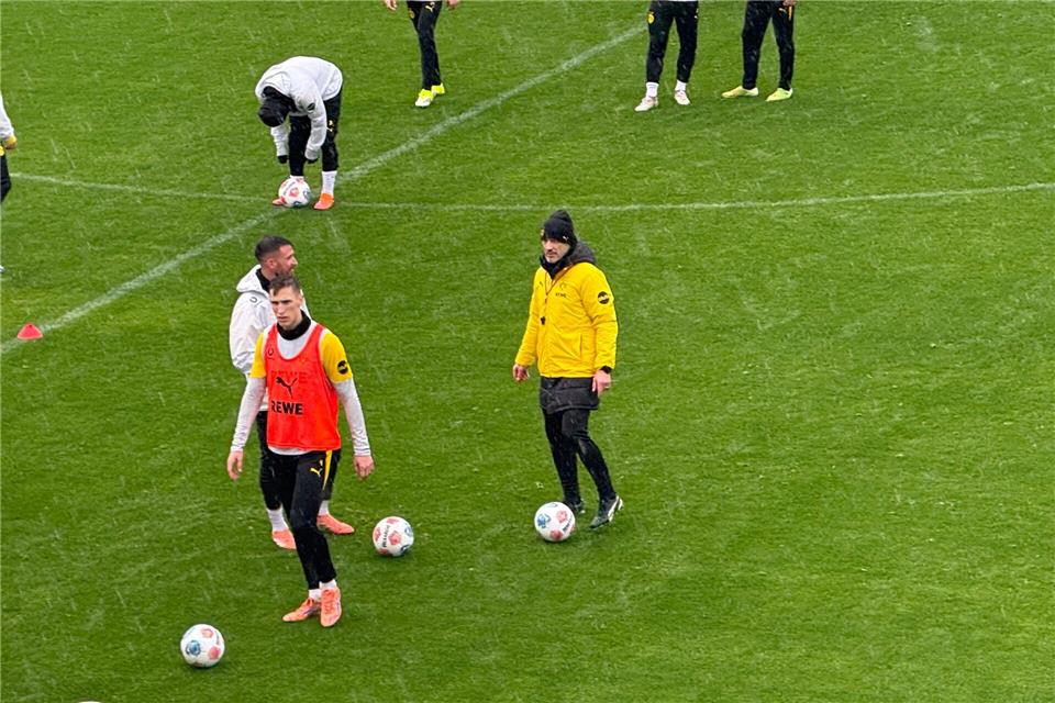 Niko Kovac trainierte mit dem BVB am Sonntag im strömenden RegenCarsten Lappe/dpa