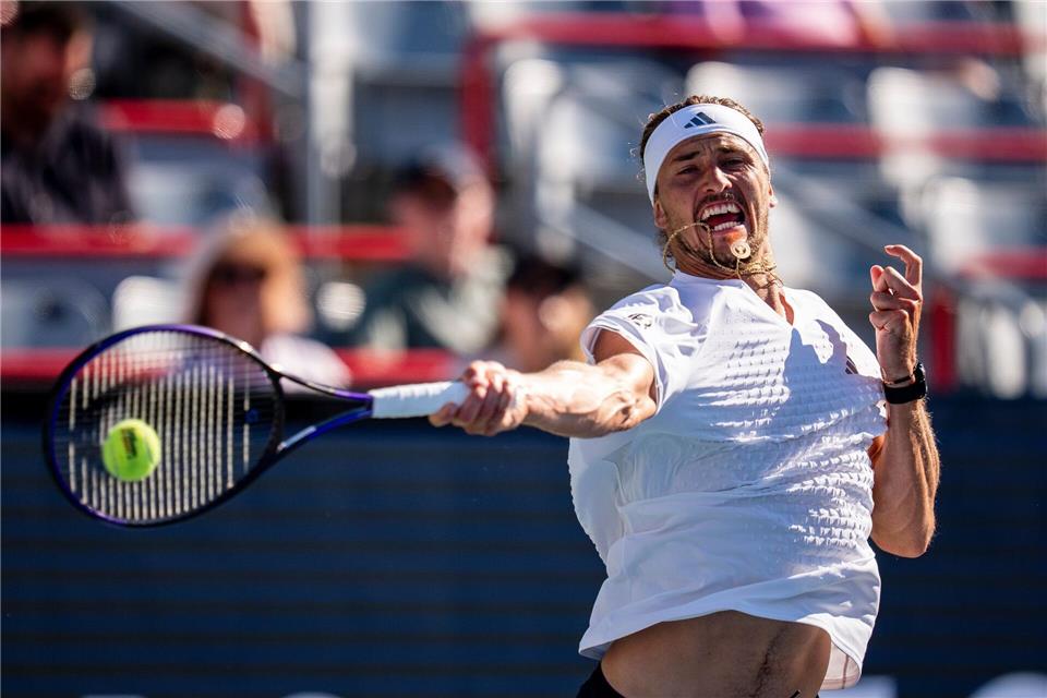 Noch nicht in US-Open-Form: Tennisprofi Alexander Zverev.Graham Hughes/The Canadian Press/AP/dpa