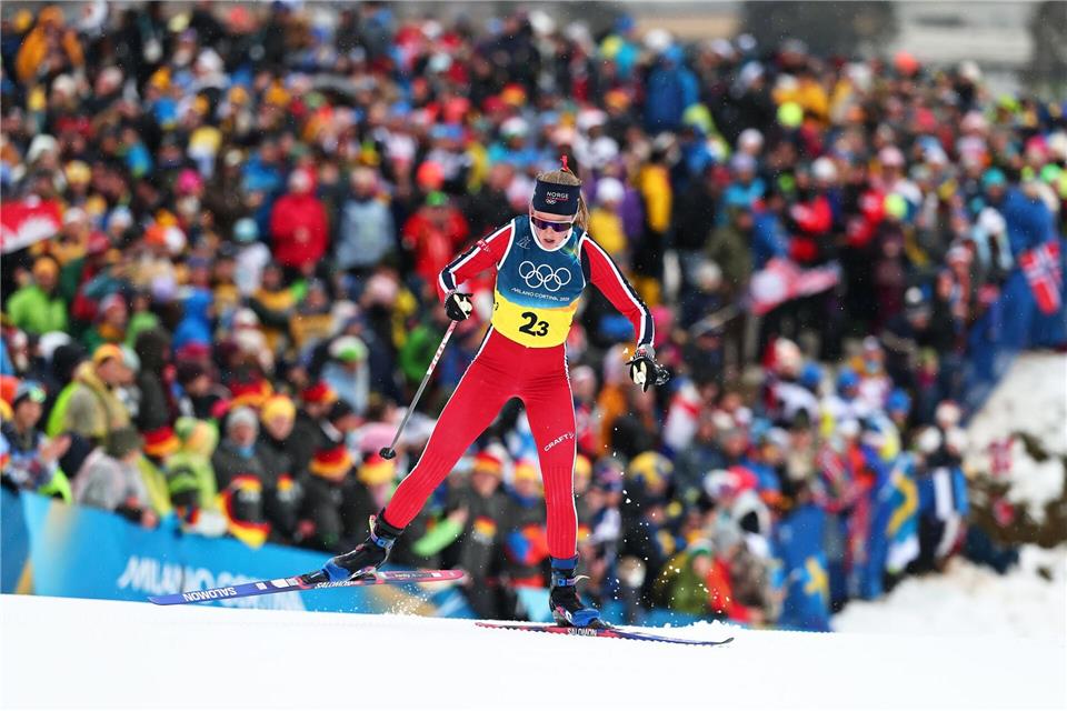Norwegen holt sich überraschend Gold in der Langlauf-StaffelDaniel Karmann/dpa