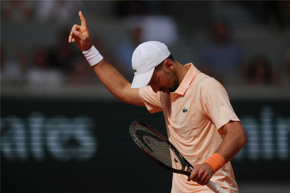 Novak Djokovic freut sich über einen Punktgewinn. Aurelien Morissard/AP/dpa