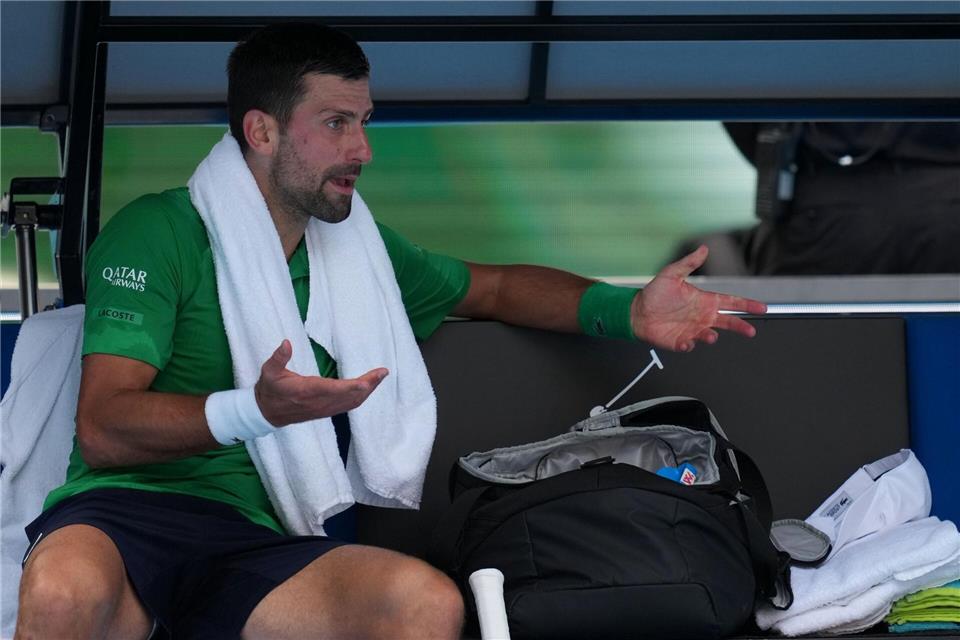 Novak Djokovic stand in Melbourne kurz vor dem Aus.Asanka Brendon Ratnayake/AP/dpa