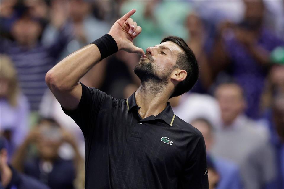 Novak Djokovic widmet seinem Sieg seiner Tochter, die ihren 8. Geburtstag feierte.Adam Hunger/AP/dpa