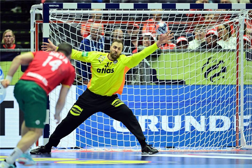 Nur Torhüter Andreas Wolff war in der ersten Halbzeit in Topform.Sina Schuldt/dpa