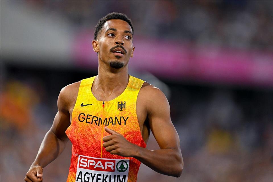 Nur Weltrekordhalter Karsten Warholm war im EM-Finale schneller als Emil Agyekum.Sven Hoppe/dpa