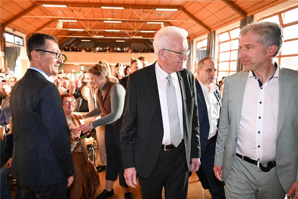 OB Palmer wurde während einer Wahlkampfveranstaltung angezeigt. Felix Kästle/dpa