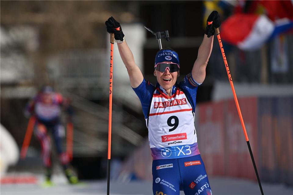 Océane Michelon gewann WM-Silber im Massenstart. (Archivbild)Martin Schutt/dpa