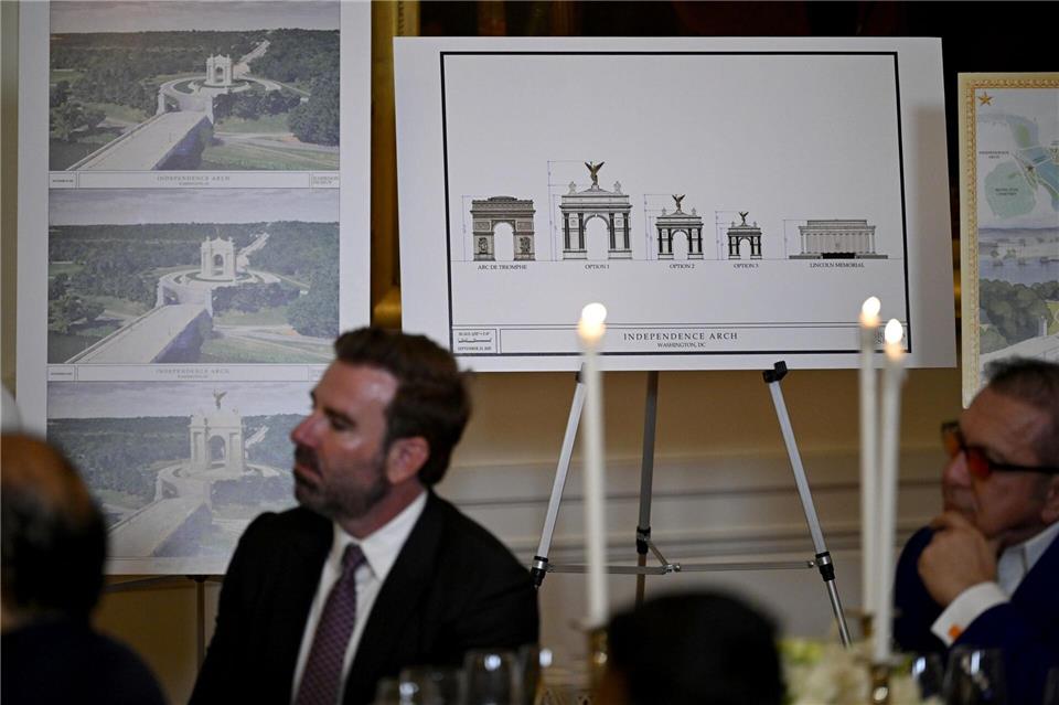 „Arc de Trump“: US-Präsident plant Monument für Washington Offizielle Pläne für die Bauarbeiten gibt es noch nicht.John McDonnell/AP/dpa