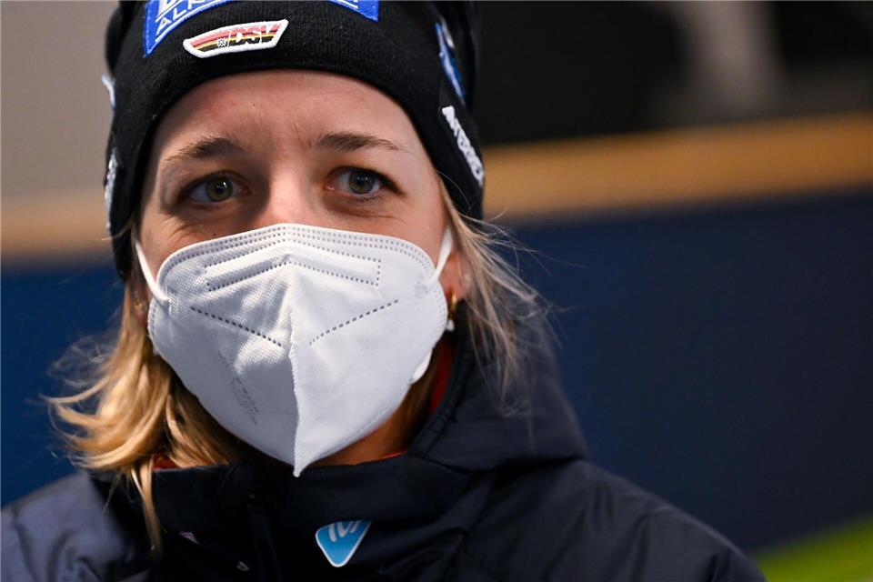 Oft mit Maske unterwegs: Franziska Preuß. (Archivbild)Sven Hoppe/dpa